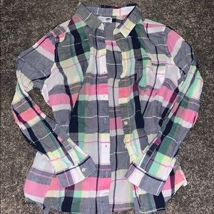 Colorful button up flannel 💕